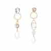 Asymmetric Long Drop-shaped Rhinestone Earrings