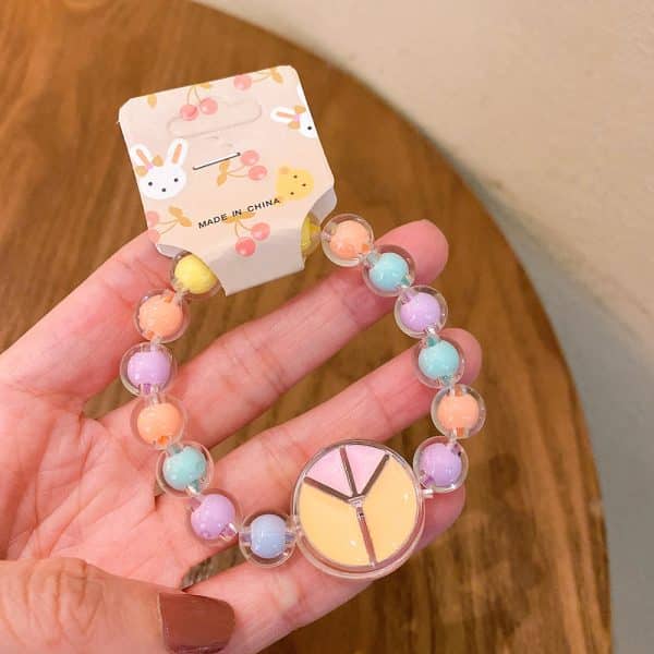 Cartoon Jelly Color Beaded Girl Bracelet