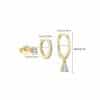 Brass Fashion Inlaid Zircon Women's Earrings Three-piece Set