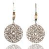 Drop-shaped alloy pendant earrings