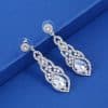 Alloy Diamond Drop Shape Pendant Stud Earrings