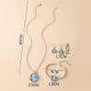 Vintage Blue Hummingbird Jewelry Set Handmade Animal Picture Glass Necklace Bracelet Earrings For Women