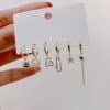 6 Piece Set Ear Buckles Fits Two AB Asymmetric Earrings Ear Bone Buckles