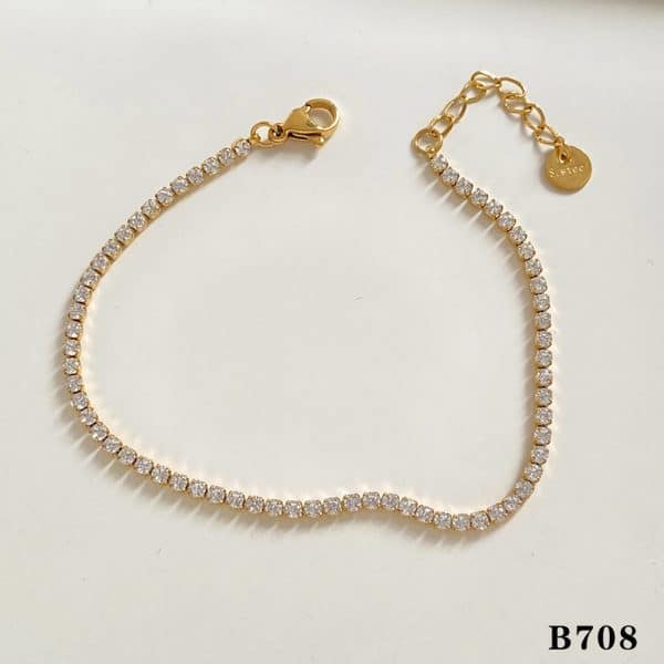 Women's European And American Twin Beaded Heart Bracelet