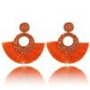 Bosnian Style Cotton Tassel Drop Earrings