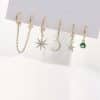 Moon Star Set Ear Clip Earrings