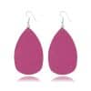 Bucket-shaped Leather Double-sided Water Drop Earrings