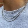 Women's Long Stainless Steel Necklace Simple Couple