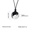 Eight-diagram-shaped Black Silk Turquoise Stitching Peace Buckle Necklace