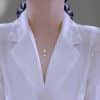 Natural Freshwater Pearl High-grade Mother Shell Earrings Baroque Style Suit