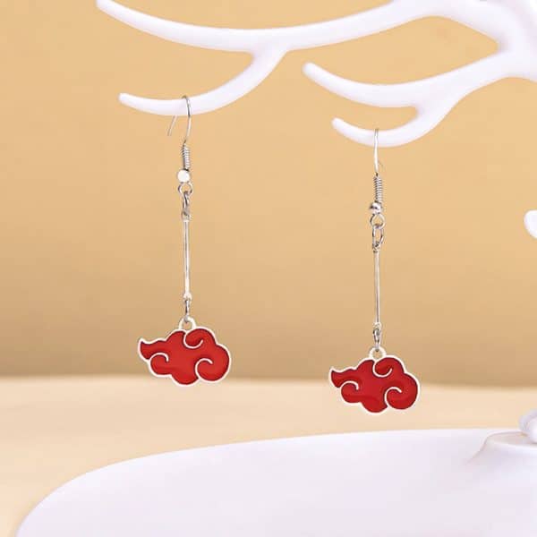 Cosplay Red Cloud Pendant Drop Earrings