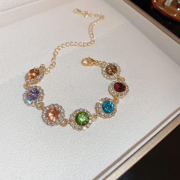Zircon Micro Inlaid Bracelet Light Luxury Retro Temperament