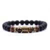 Micro-inlaid Zircon Hexagonal Natural Stone Tiger's Eye Volcanic Stone Bracelet