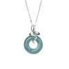 Women Peace Buckle Gold And Silver Necklace