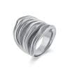 Women's Pleated Stainless Steel Fashion Personality Ring