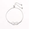 Diamond Studded Pull-out Bracelet With Infinite 8-shaped Design