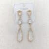 Drop-shaped Crystal Glass Jewelry Long Earrings