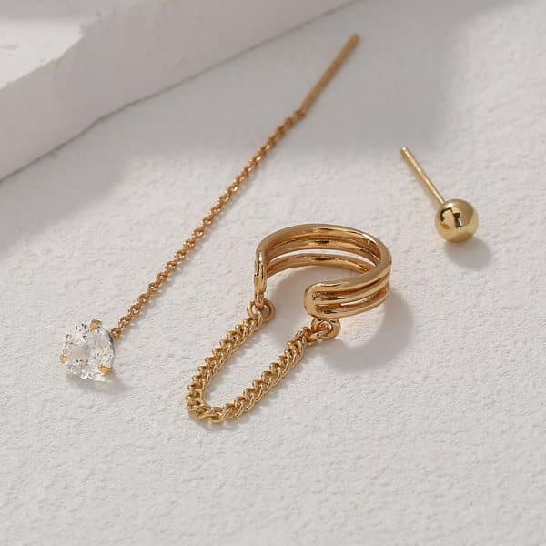 Fashion Accessories, Simple And Compact Earrings, Ear Design Sense Ear Bone Clip Set Earrings