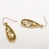 Ethnic Style Water Drop Hollow Pattern Earrings