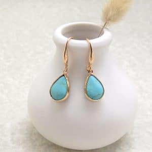 Hemming Pendant Water Drop Turquoise Earrings High Sense