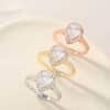 S925 Inlaid Water Drop Pear-shaped Zircon Women's Ring