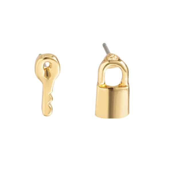 Hollow Key Lock Set Earrings Women's Personalized Small Business Pendant Earrings