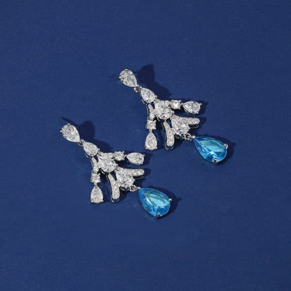 Geometric Heavy Industry Water Drop Tassel Earrings Long