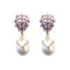 Women's Inlaid Drop-shaped Pearl Earrings