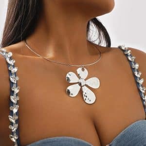 European And American Simple Minority Fashion Golden Versatile Advanced Glossy Spring Open Necklace