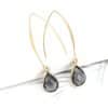 Water Drop Vintage Long Crystal Glass Earrings