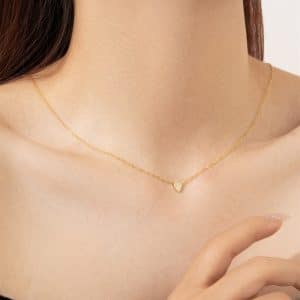 S925 Loving Heart In Sterling Silver Diamond Heart-shaped Pendant Necklace