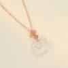 Apricot Girl Retro Blessing Safe Buckle Necklace