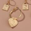 Metal Portrait Love Pendant Fashion Personality Combination Set Earrings