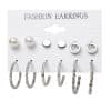 Women's Jewelry Fashion Personality Pearl Butterfly Ear Studs 5-Piece Set