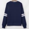 Fiery Red Varsity Striped Detail Drop Shoulder Oversized Sweatshirt