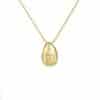 Glossy Water Drop 26 English Letter Pendant Copper-plated Gold Simple Pendant Female