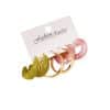 3Pairs Of Green Acetate Earrings Set