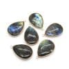 Natural Stone Black Sparkling Stone Pendant 26x40mm