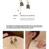 Asymmetric Drop Oil Plaid Earrings Sterling Silver Needle