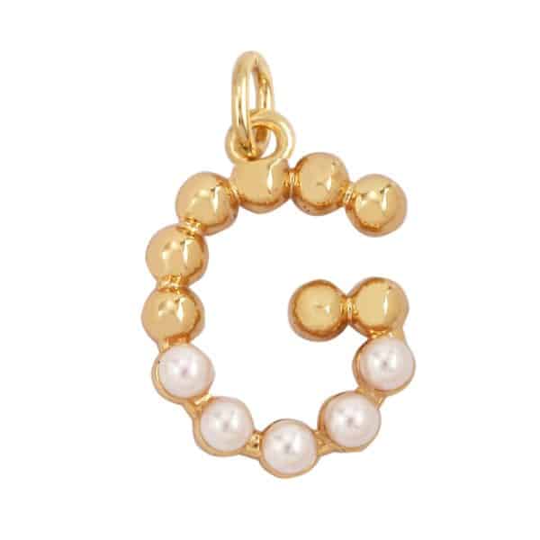 Popular Accessories Pearl Zircon Letter Pendant
