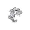 Cross Zircon Ring Ins Women's Special Interest Design Open Gemstone Ring