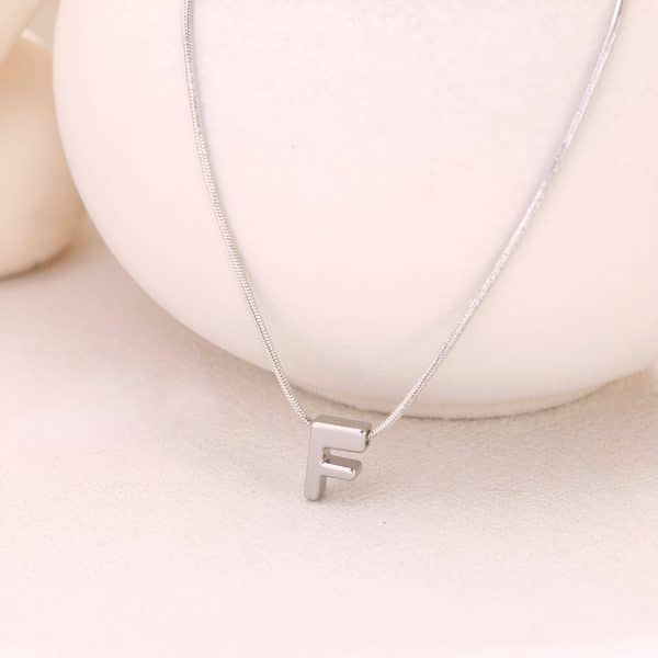 18k Gold Titanium Steel Necklace With 26 English Letters