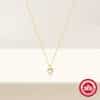Simple S925 Loving Heart In Sterling Silver Personalized Three-dimensional Necklace