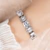 Wish Simple Colored Gems Zircon Small Square White Zircon Bracelet