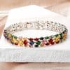 European And American Luxurious Color Zircon Bracelet