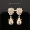 Women's Inlaid Drop-shaped Pearl Earrings