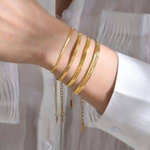 Stainless Steel Blades Bracelet Snake Bones Chain Titanium Steel