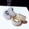 New Fashion Silver Needle Earrings Super Set With Rhinestones