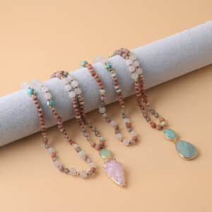 Exquisite Women's Natural Stone Beaded Necklace