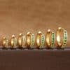Trendy Circle Zircon Perforated Stud Earrings